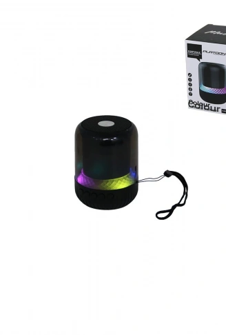 KAVANOZ MODELİ - MİKA GÖVDE BLUETOOTH WİRELESS MİNİ HOPARLÖR SPEAKER USB ŞARJLI - IŞIKLI 5W PL-4445 (4940)