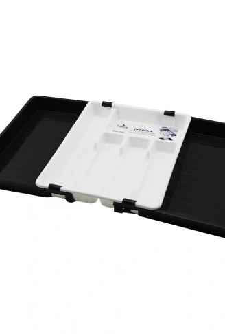 KAYAR KAŞIKLIK İKİ TARAFLI ÇİFT AÇILIR AYARLANABİLİR ÇEKMECE İÇİ 36X69CM (4940)