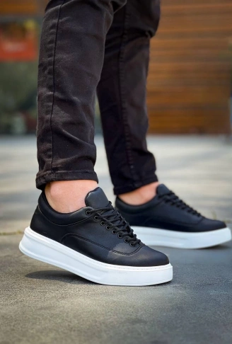 KB-005 Kuback Siyah Cilt Bağcıklı  Günlük Erkek  Ayakkabı