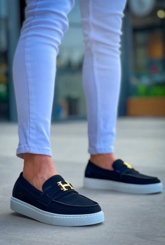 KB-027  Kuback  Bağcıksız Siyah Süet H Günlük Erkek Ayakkabı