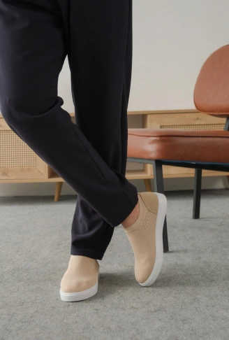 KB-106 Kuback Bej Triko Günlük Erkek Ayakkabı