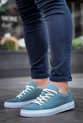 KB-122  Kuback  Bebe Mavi Süet Yüksek Taban Bağcıklı Günlük Erkek Ayakkabı