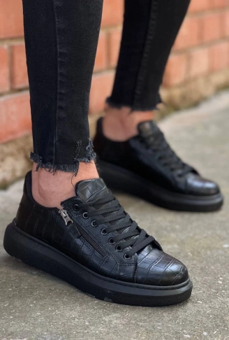 KB-309  Kuback Kömür Fermuar Ve Bağcıklı  Günlük Erkek  Ayakkabı