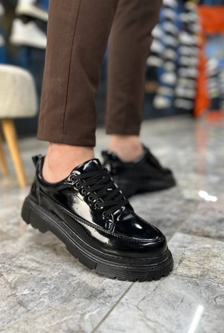 KB-702 Kuback Kömür Rugan Günlük Erkek Ayakkabı