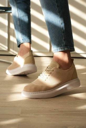 KB-M101 Kuback Bej Triko Bağcıklı Günlük Erkek Ayakkabı