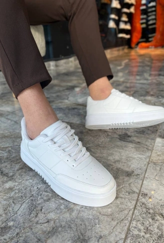 KB-N2 Kuback Beyaz Cilt Günlük Erkek Ayakkabı