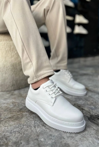 KB-X16 Kuback Beyaz Cilt Günlük Erkek Ayakkabı