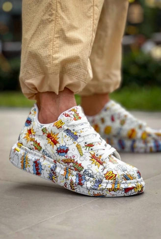 KB-X500  Kuback  Beyaz Boom  Bağcıklı  Günlük Erkek  Ayakkabı