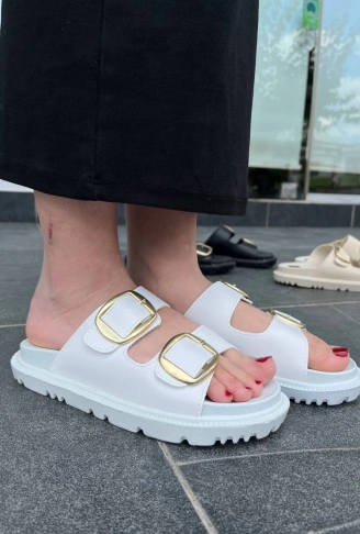 KBTX-1 Kuback Beyaz Günlük Kadın Terlik