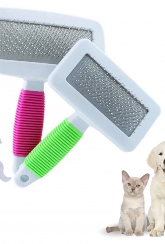 Kedi Köpek Telli Küçük Boy Tüy Bakım Seti Evcil Hayvan Tarama Fırçası (4940)