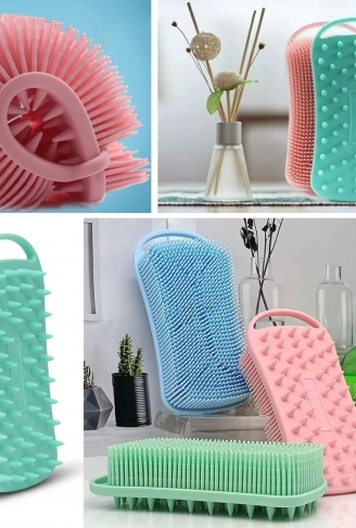 Kendiliğinden Askılı Peeling ve Masaj Etkili Silikon Banyo Vücut Fırçası (4940)