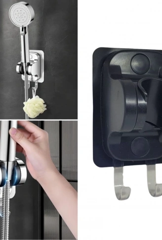 Kendiliğinden Güçlü Yapışkanlı Askılı Duş Başlık Tutucu (4940)