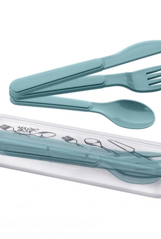 Kendiliğinden Kutulu Hijjenik Plastik Piknik Tipi Çatal Kaşık Bıçak Seti (4940)