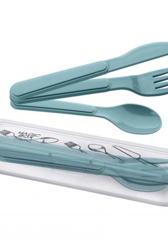 Kendiliğinden Kutulu Hijjenik Plastik Piknik Tipi Çatal Kaşık Bıçak Seti (4940)