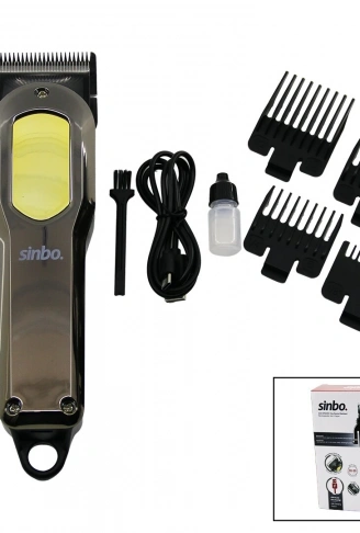 KESİM AYAR MANDALLI USB ŞARJLI - LCD GÖSTERGELİ SAÇ KESME TRAŞ MAKİNESİ GÖVDE KROM KAPLAMA SHC-4396 (4940)