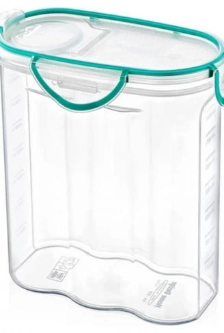 Kilitli Kapaklı Contalı Hava,Su Sıvı Geçirmez 2,4 Litre Erzak Saklama Kabı-SA590 (4940)