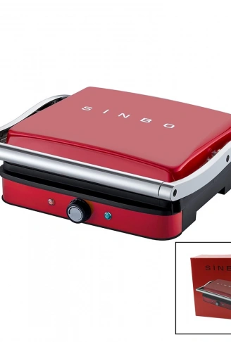 KIRMIZI IZGARA VE TOST MAKİNESİ AYARLANABİLİR ISI 180 DERECE AÇILABİLİR ÜST GÖVDE SSM-2571 (4940)