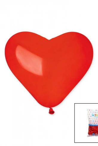 KIRMIZI KALP BALON 10 İNÇ - 25CM - 100PCS (4940)
