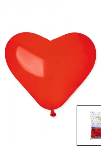 KIRMIZI KALP BALON 10 İNÇ - 25CM - 100PCS (4940)