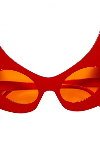 Kırmızı Renk Bıyık Tasarımlı Kedi Gözlüğü 19x11 cm (4940)