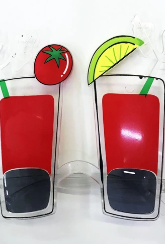 Kırmızı Renk Uzun Kadeh Tekila Şekilli Yılbaşı Parti Gözlüğü (4940)