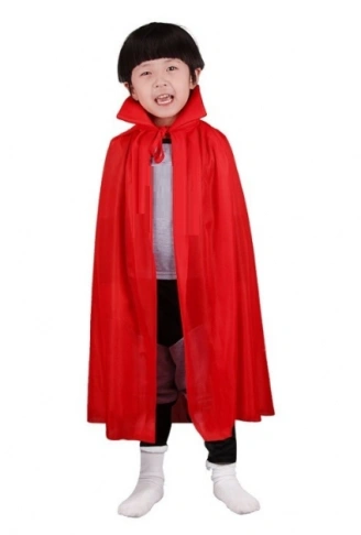 Kırmızı Renk Yakalı Pelerin Çocuk Boy 90 cm (4940)