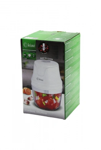 KİWİ KC-8203  USB ŞARJLI MİNİ   3 BIÇAKLI  BLENDER RONDO GIDA DOĞRAYICI  350ML=MİKA KRİSTAL HAZNE (4940)
