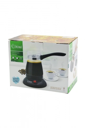 KİWİ KCM-7514 CAM ELEKTRİKLİ CEZVE TÜRK KAHVE MAKİNESİ 360 DERECE DÖNEBİLEN TABAN 6 FİNCAN 1000W 400ML 304 ÇELİK GİZLİ REZİSTANS (4940)
