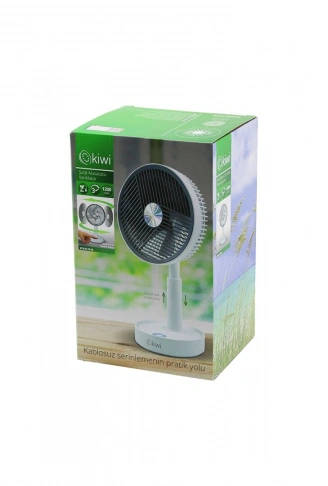 KİWİ KFAN-7618 USB ŞARJLI 5 İNÇ - 13.4CM MASA ÜSTÜ VANTİLATÖR 3 KADEME HIZ 5 PLS.KANAT AYARLI YÜKSEKLİK:20-28CM (4940)