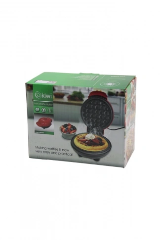 KİWİ KSM-2400W MİNİ WAFFLE MAKİNESİ 350W ÇAP:12CM OTOMATİK TERMOSTAT YAPIŞMAZ PLAKAGÜÇ GÖSTERGE IŞIK (4940)