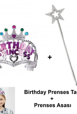 Kız Çocuk Doğum Günü Prenses Seti – Taç ve Sihirli Asa (4940)