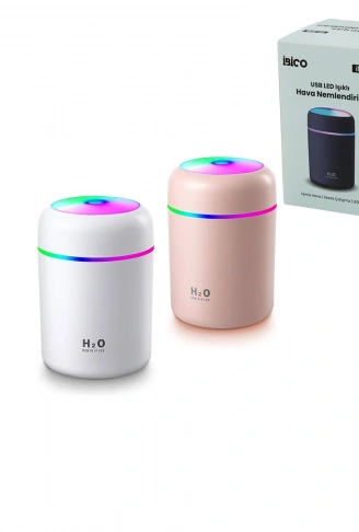 KLASİK 300ML H2O MİNİ USB ŞARJ- IŞIKLI HAVA NEMLENDİRİCİ - BUHAR MAKİNE - KOKU GİDERİCİ HERHANGİ BİR RENK GÖNDERİLİR (4940)
