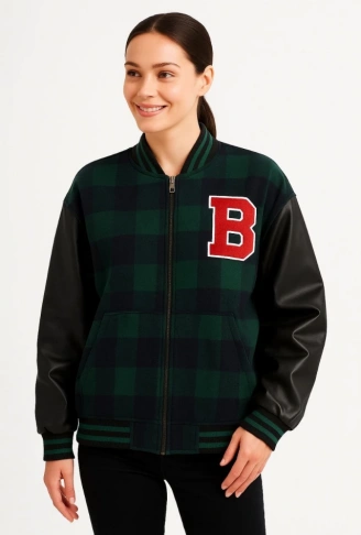 Kolları Suni Deri Içi Astarlı Oduncu Kolej Içi Ceket - Haki