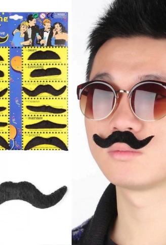 Kostüm Partisi Takma Bıyık 6 Model 12 Adet (4940)