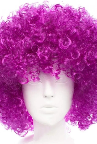 Koyu Mor Renk Violet Afro Bonus Saç Peruk (4940)