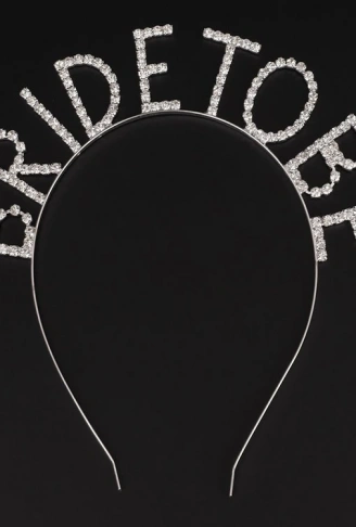 Kristal Taşlı Gümüş Renk Bride To Be Gelin Tacı (4940)