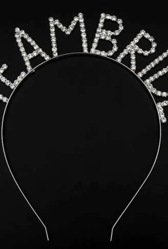 Kristal Taşlı Gümüş Renk Team Bride Gelin Tacı (4940)