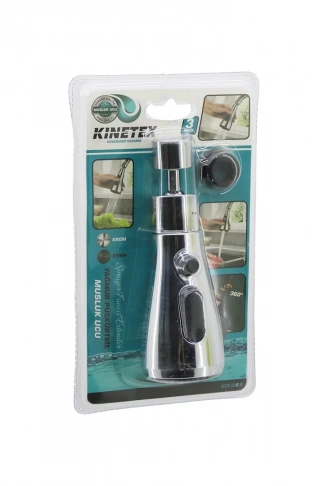 KROM  360 DERECE - 3 MOD YAĞMUR PÜSKÜRTME BORULU KUBAR MUSLUK UCU KTX-3289 (4940)