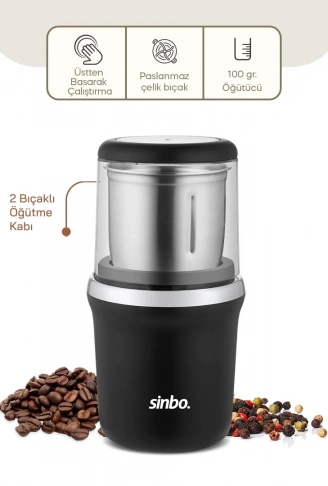 KROM KENAR KAHVE - BAHARAT ÖĞÜTÜCÜ ÇELİK BIÇAK - Ö.HAZNESİ=100GR 200W BAS ÇALIŞTIR KAPAK=MİKA PLS SCM-2997 (4940)