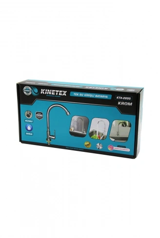 KROM TEK SU GİRİŞLİ MİX UZUN KUĞU EVYE AÇ KAPA BATARYA (4940)
