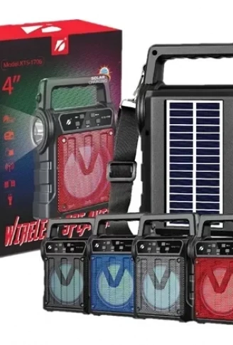 KTS-1706 Taşınabilir Güneş Enerjili Fenerli Bluetooth Hoparlör (4940)