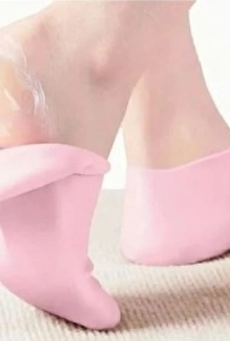 Küçük Boy Silikon Nemlendirici Ayak Bakım Çorabı Pembe (4940)