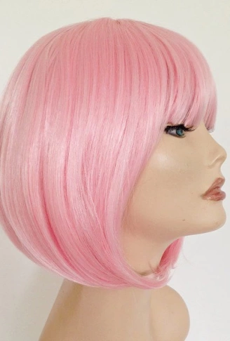 Küt Peruk  Toz Pembe (Açık Pembe)