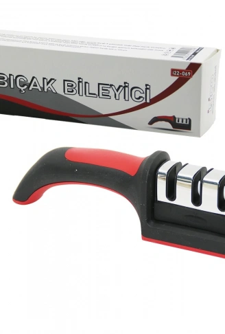 KUTULU  BIÇAK BİLEME  3 BOĞUMLU  RENKLİ PLASTİK SAPLI (4940)