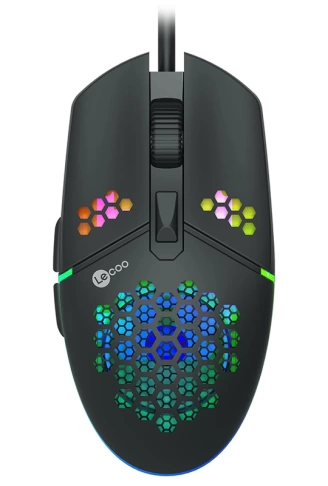 LECOO MS105 3200 DPI 6 TUŞLU KABLOLU RGB LED AYDINLATMALI GAMING MOUSE (4940)