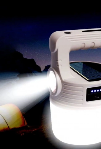 LED Güneş Enerjili Kamp Lambası–2000 Lümen Süper Parlak, 5 Aydınlatma Modlu,USB ile Şarj Edilebilir Dış Mekan,Asılabilir Torch El Feneri (4940)