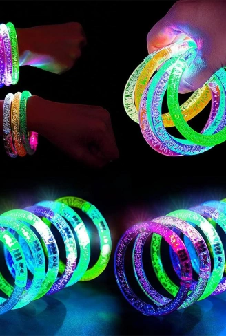 Led Işıklı Pilli Işıklı Rengarenk Bileklik Işıklı Bilezik Karışık Renk 1 Adet (4940)