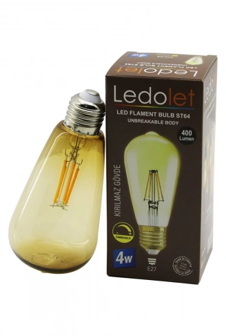 LEDOLET ST-064 4W - E27 RUSTİK AMPUL 400LUMEN (4940)