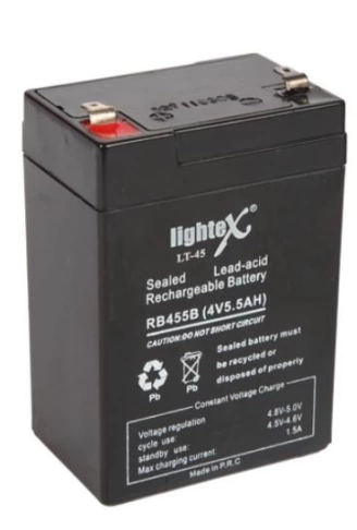 LIGHTEX LT-45N 4 VOLT - 5 AMPER KURU AKÜ (IŞILDAK AKÜSÜ) (4940)