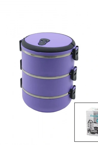 LİLA  3LÜ SEFER TASI SAKLAMA KABI 1.8LT (4940)